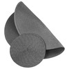 ZEONHEI 16 PCS Dark Grey Woven Placemats, 38cm/18cm Round Meal