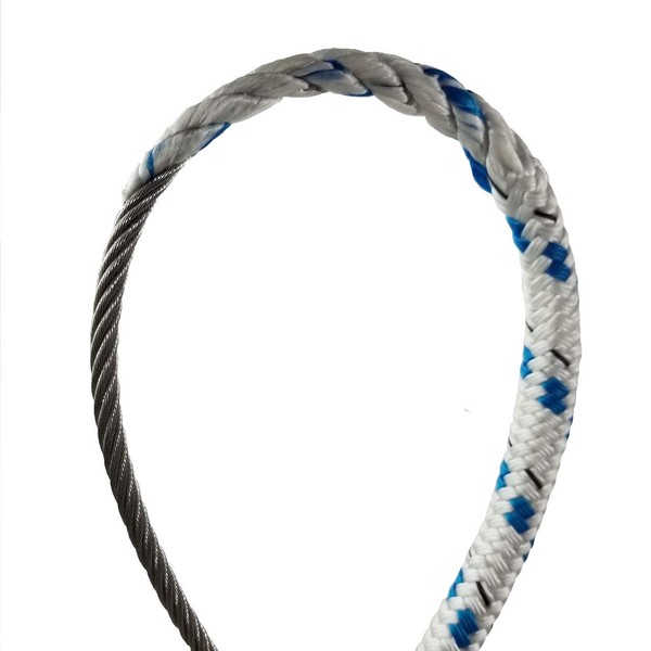 US Rigging Supply 1/8" X 40' Stainless Steel Wire-to-Rope Halyard
