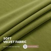 CUCRAF Olive Green Velvet Curtains 96 inches Long, Soft Room