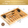 Umilife Extra Large Expandable Kitchen Siverware Utensils Drawer Organizer, 19"