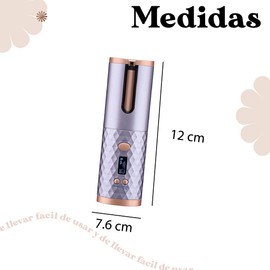 Calmind Rizador de cabello inalámbrico portátil - Temporizador 6 Temperaturas, Crea rizos perfectos, 60 minutos us, Wireless Curler Apagado Automatico
