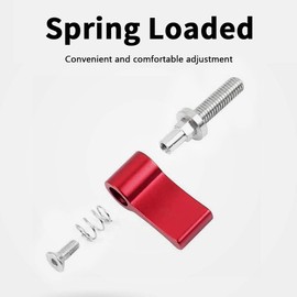 SPEEDWOX Pack of 2 M5 17mm Threaded Screws - Adjustable Male Knurled Lever (Red)