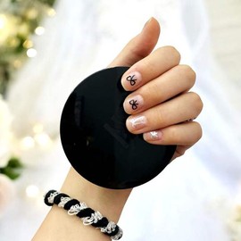 Nail Stickers, Ribbon Nail Decoration Stickers for Nail Tips, Silver / 네일스티커 네일팁용 리본 손톱꾸미기 스티커 실버
