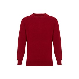 Lona Scott Men's Cashmere Round Neck Sweater Maroon XX- Large