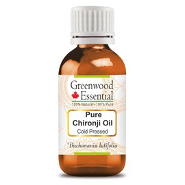 Greenwood Essential Pure Chironji Oil (Buchanania latifolia) Natural Therapeutic Quality Cold Pressed 10 ml (0.33 oz)