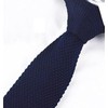 Frederick Thomas plain navy blue knitted tie