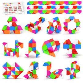 Vdealen 12 Pack Mini Fidget Snake Cube Twist Puzzle Party Favors for Kids, School Rewards&Classroom Prize for Students, Goodie Bag Stocking Stuffers, Gift for Birthday Valentine Easter Christmas