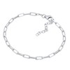 Women's link bracelet made of 925 sterling silver, charm bracelet