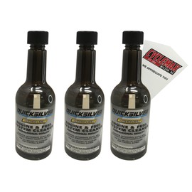 Cyclemax Three Pack compatible with Mercury Quickleen Engine Fuel System Cleaner 12 oz. 8M0047921-3PACK Contains Three Quickleen Engine Fuel System Cleaner 12 oz. and a Funnel