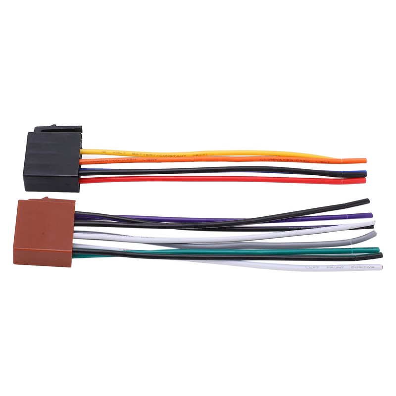ISO Wiring Harness Adapter, Yctze 2Pcs/Kit ABS Metal Car Radio