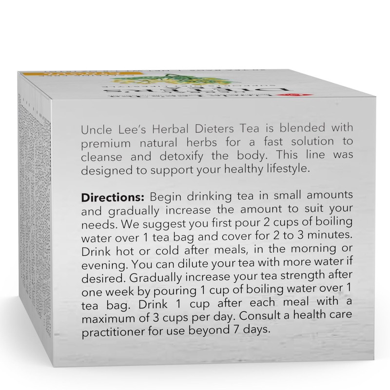 Uncle Lee’s Herbal Dieter’s Tea, Lemon Ginger – Senna Tea