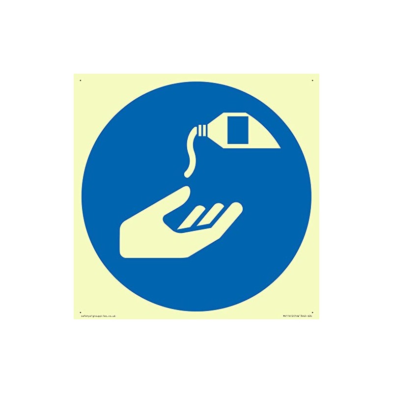 Mandatory: Use barrier cream Sign - 200x200mm - S20