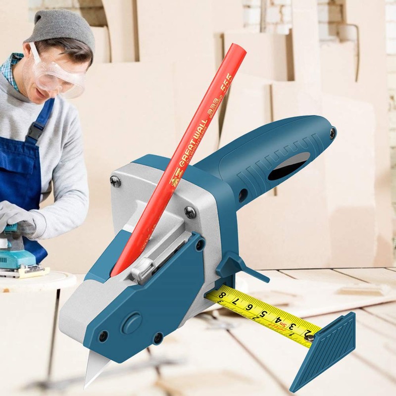 Gypsum Board Cutting Tool with Ruler Plasterboard Cutter Scriber Automatic