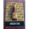 Shiner Beers Sign - New - Corrugated Metal Sign - Texas Shape