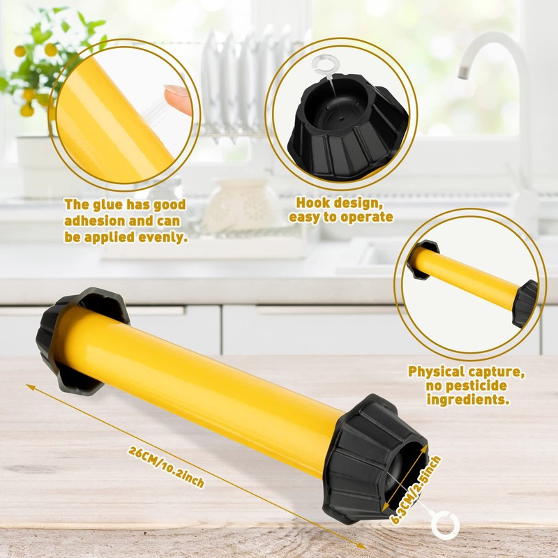 Qualirey Fly Traps for Indoor Outdoor Hanging Fruit Fly Stick