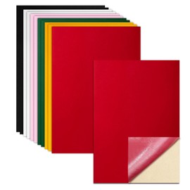Biaungdo 12 Pcs Self Adhesive Felt Sheets, 6 Colors Felt Sheet with Adhesive Backing, 8 x 12 Inch Felts Fabric Peel and Stick Felts Liners for Arts Crafts Drawer Jewelry Box(A4 Size)