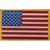 USA Flag Patch with Red, White & Blue Embroidery (3.5