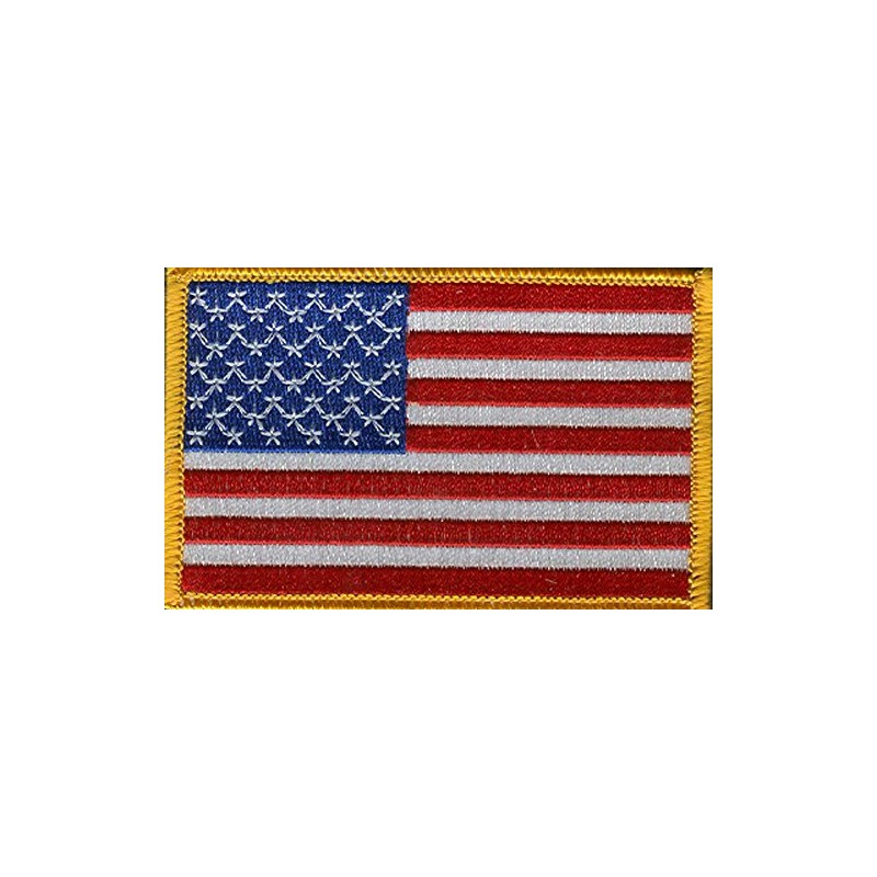 USA Flag Patch with Red, White & Blue Embroidery (3.5