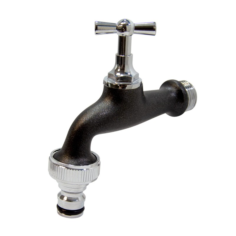 S&M Colortaps 590214 Garden Tap Adjustable ½ Inch Black with