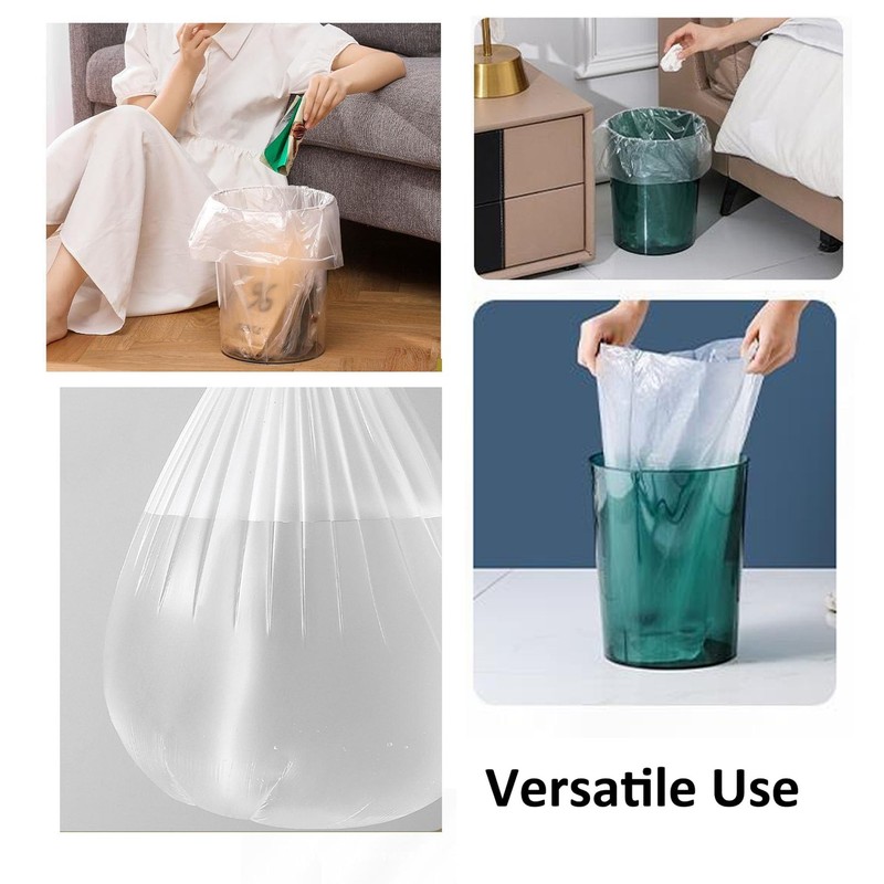 100 Count Small Trash Bags 4 Gallon Small Clear Garbage