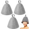 Jindizi 3 Pcs Wool Sauna Hat for Men & Women