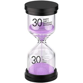 SuLiao 30 Minute Hourglass: Purple Sand Clock Timer, Large Sand Watch 30 Min，Plastico Reloj De Arena 30 Minutos, Colorful Half Hour Glass Sandglass for Kids, Home, Game, Classroom, Kitchen, Decortion