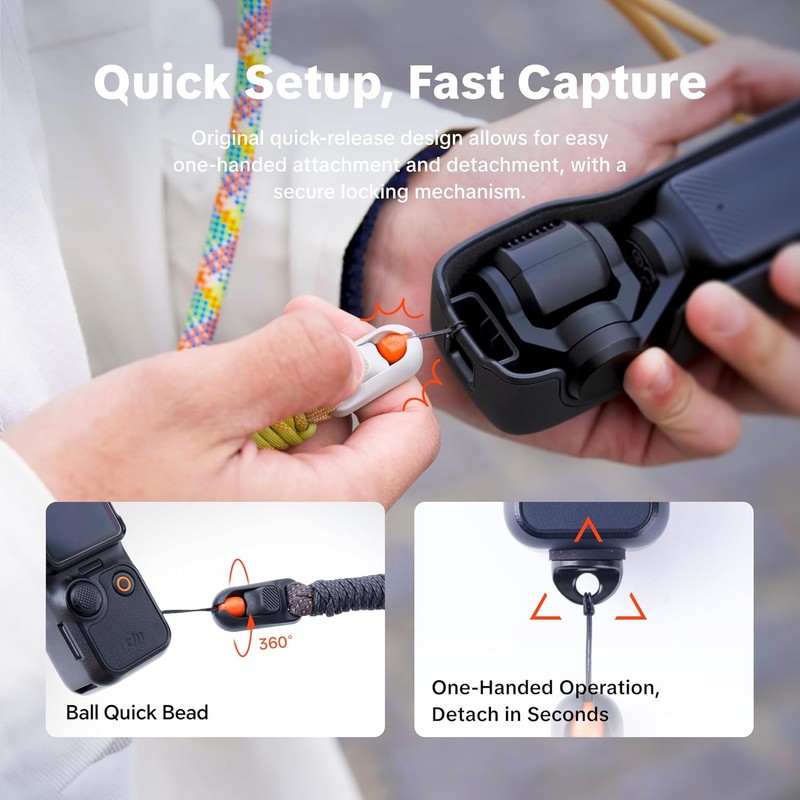PGYTECH - Correa de cámara para DJI Osmo Pocket 3,