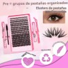 Extensiones de Pestañas 40D Mink Sintético para un Volumen Natural