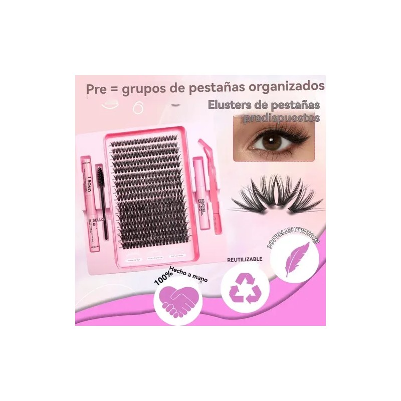 Extensiones de Pestañas 40D Mink Sintético para un Volumen Natural