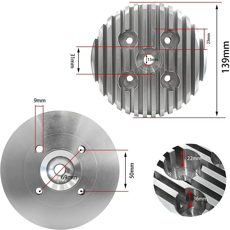High Performance LD100 CNC Racing Head for 2 Stroke Engine