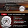 YXPCARS Rear Drilled Brake Rotors + Ceramic Pads For 2018