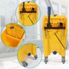 EQCOTWEA Commercial Mop Bucket with Wringer on Wheels Combo Rectangular