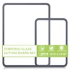 Tempered Glass Cutting Board 8x12" and 12x16", GUGEMEI Glass Chopping