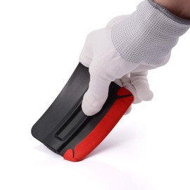 Gomake Vinyl Felt Squeegee 4 Inch Built in Magnet with Big Buffer Felt Edge for Car Vinyl Scraper Decal Applicator Tool, Pack of 3