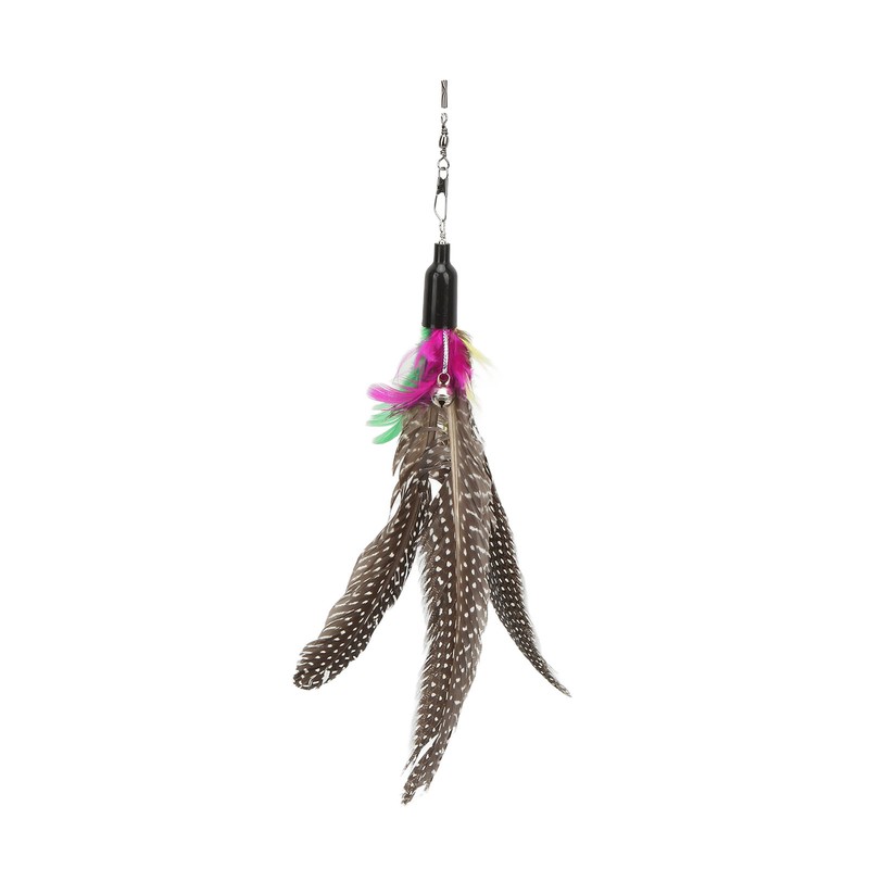 9pcs Cat Feather Wand Toy 3 Sections Retractable Cat Interactive