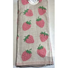 TRULY LOU KITCHEN TOWELS (2) STRAWBERRIES 70% COTTON 30% RAYON FROM BAMBOO NIP
