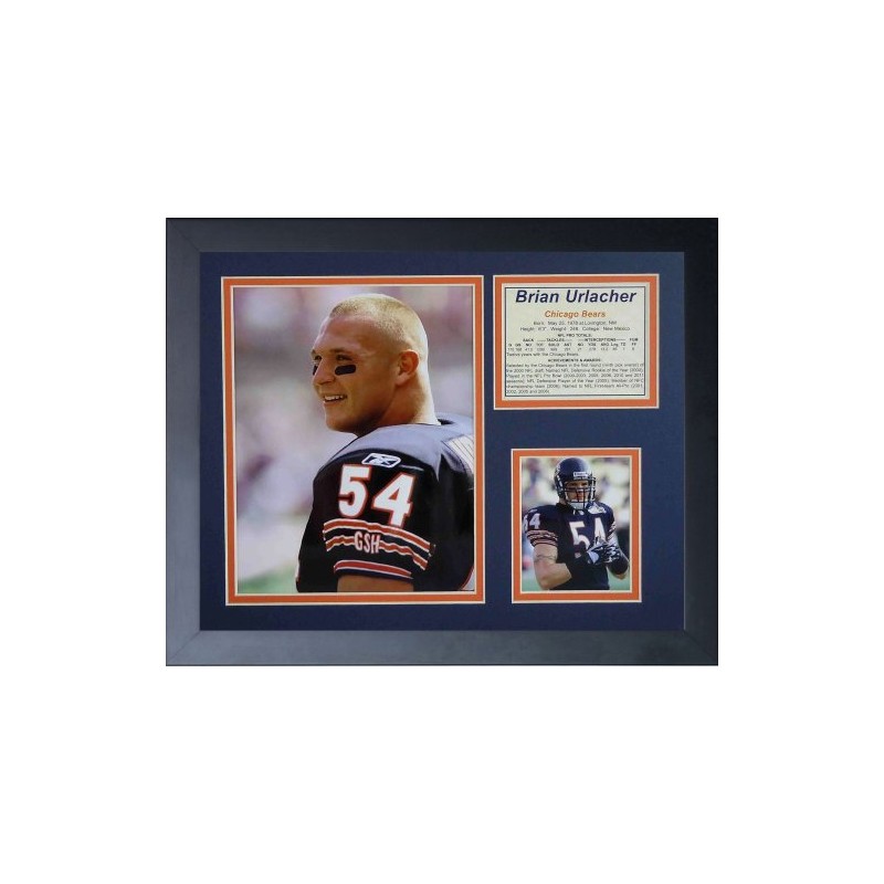 Legends Never Die Brian Urlacher Portrait Framed Photo Collage, 11x14-Inch