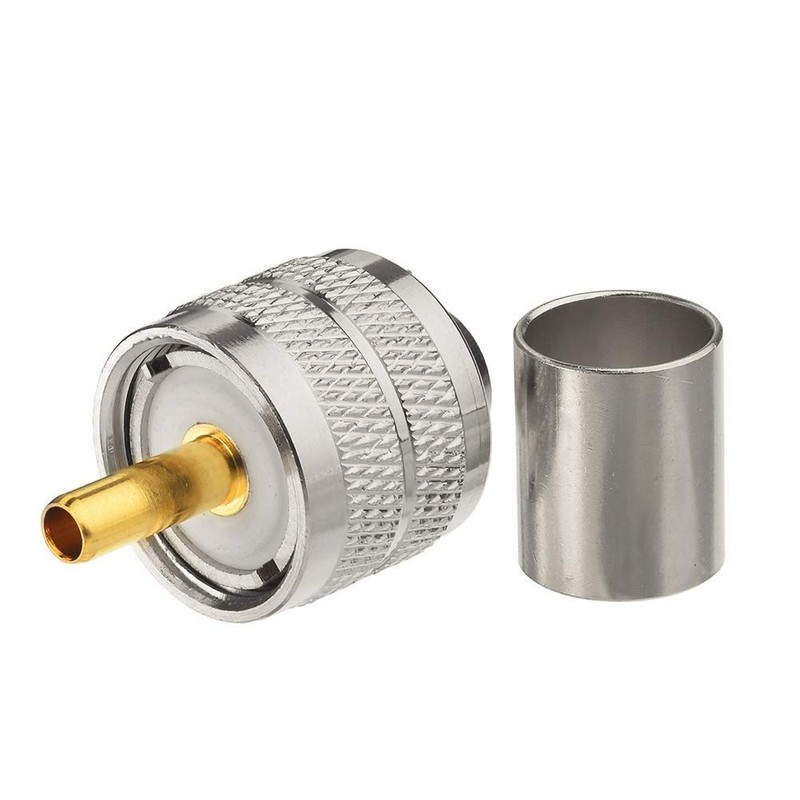 wlaniot PL259 Crimp Connector PL-259 Plug Male Connector pl259 pl-259