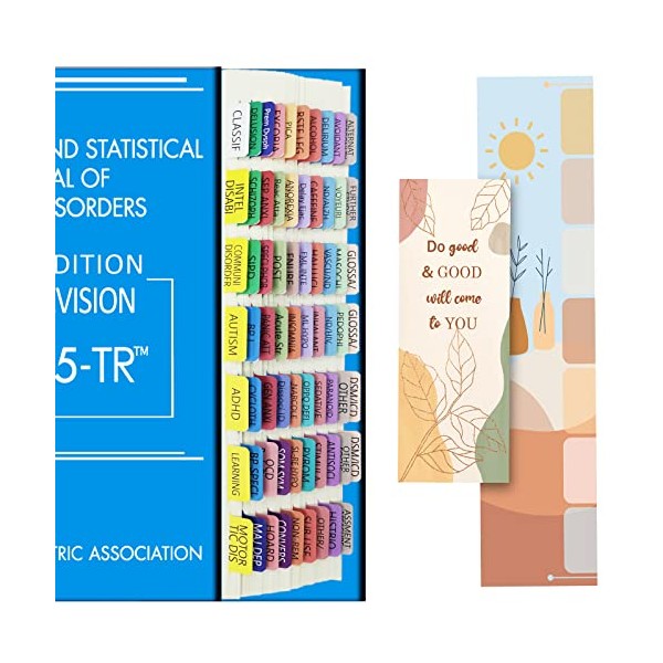 2022 New DSM-5-TR Index Tabs, Color-Coded and Laminated DSM-V TR