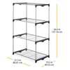 Whitmor 4 Tier Shelf Tower - Closet Storage Organizer