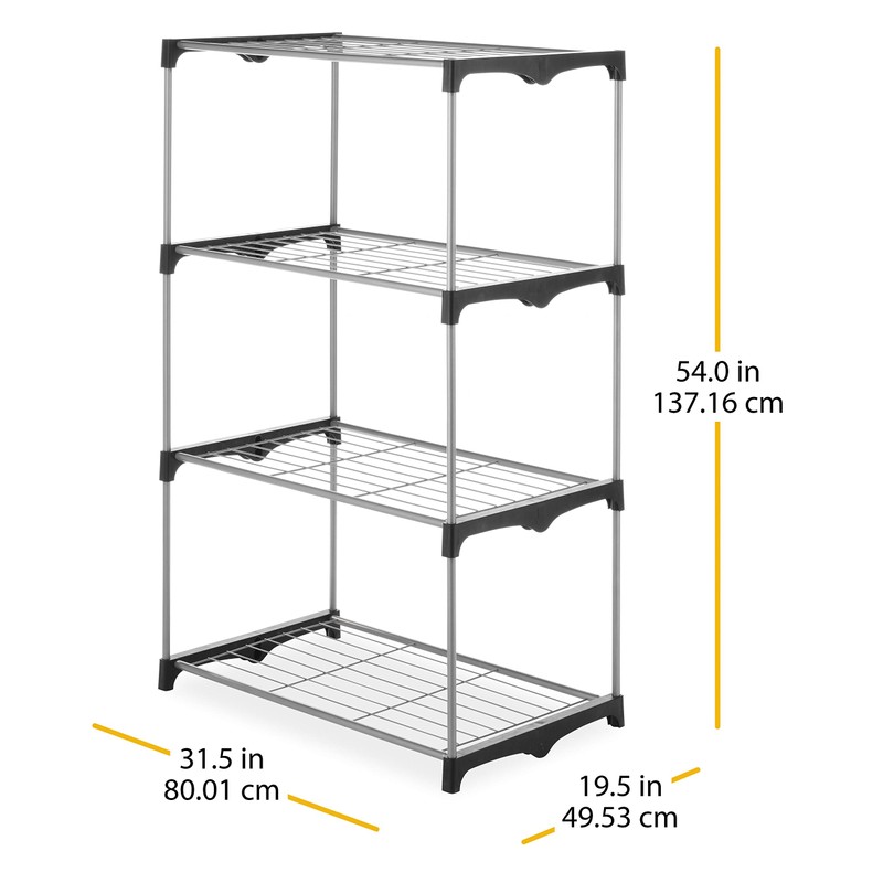 Whitmor 4 Tier Shelf Tower - Closet Storage Organizer