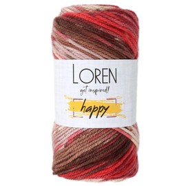 1 ovillo Loren Happy Hilo para tejer, 100% acrílico, 3.5 onzas (100 g) 185 años (170 m), colores variados - RH002