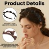 2Pcs Clip Headband, Velvet Hairband with Clips Teeth Comb Hair