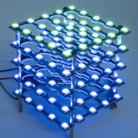 Treedix Led Cube 5X5X5 Digital Individually Addressable with RGB Full-Colour, Programming Kit Compatible for Arduino Raspberry Pi Teensy, Electric DIY Kits Adult, Starter Kit for Programming