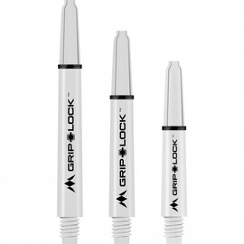 Mission Darts GripLock Dart Shafts| Tough Durable Nylon Stems | Medium, White, 5 Sets of 5 Shafts (5XS1064)
