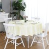 FOLINS&HOME Cream Round Tablecloth 70 Inch Waterproof Heavy Duty Wrinkle