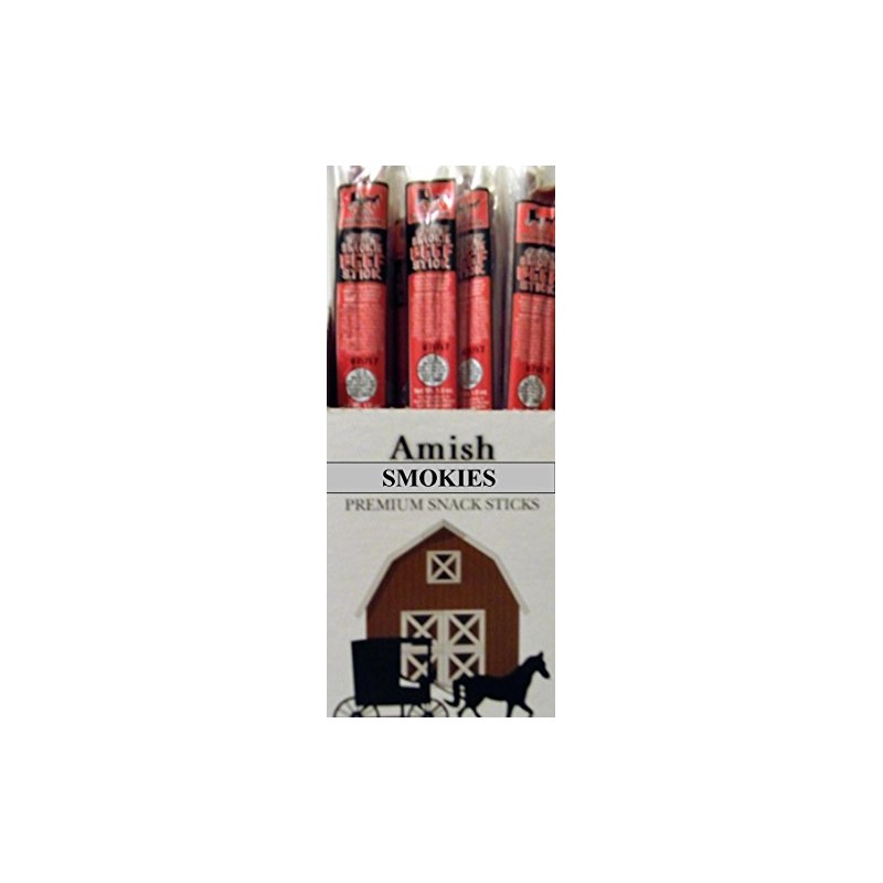 Premium Amish Beef Sticks - 21ct - Individually Wrapped (Spicy)
