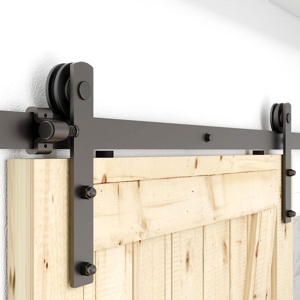 CCJH 6.6 Feet Heavy Duty Sturdy Sliding Barn Door Hardware