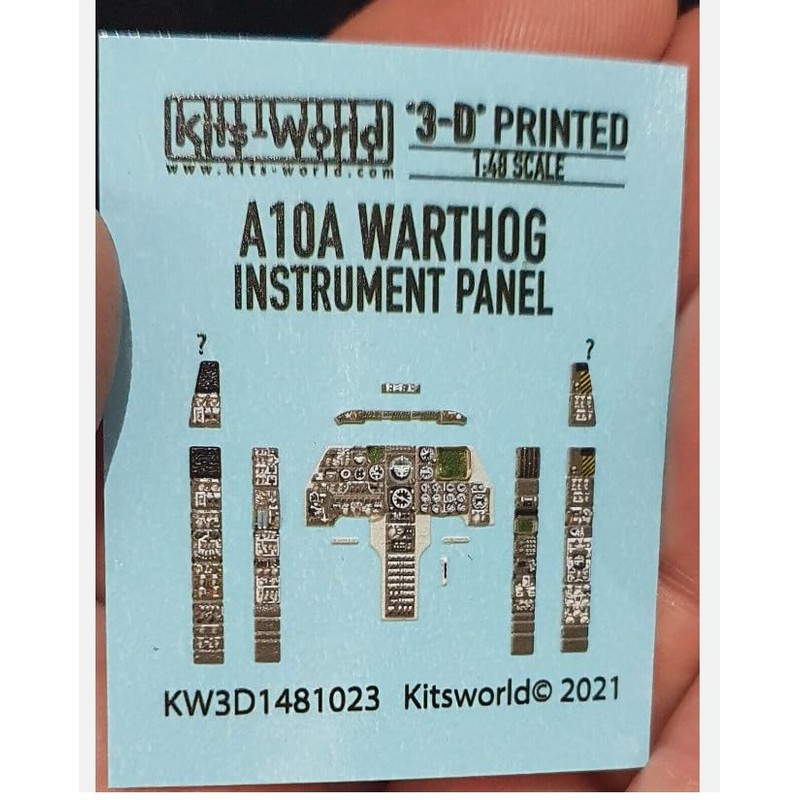 Kits World KW3D1481023 1/48 3D Decal Cockpit Instrument Panell A10A