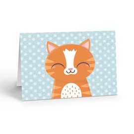 Stonehouse Collection | Orange Tabby Cat Note Cards | Kitty Thank You & Quick Notes | Cute Kitten Designs